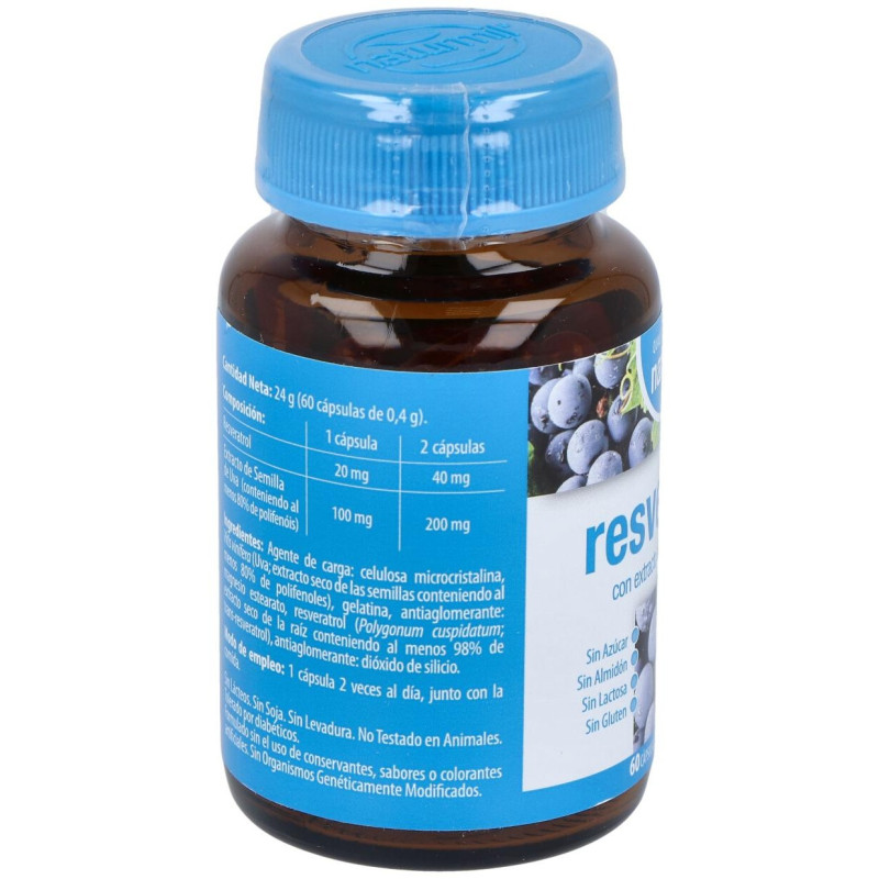 Naturmil Resveratrol con Extracto de Semilla de Uva 60 Cápsulas - Dietmed