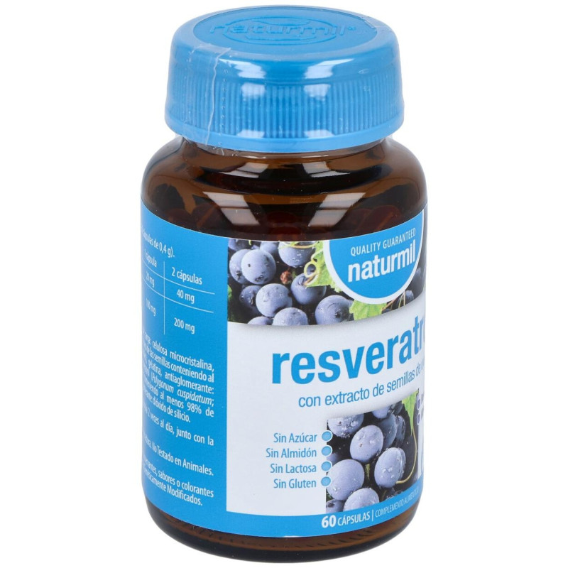 Naturmil Resveratrol con Extracto de Semilla de Uva 60 Cápsulas - Dietmed
