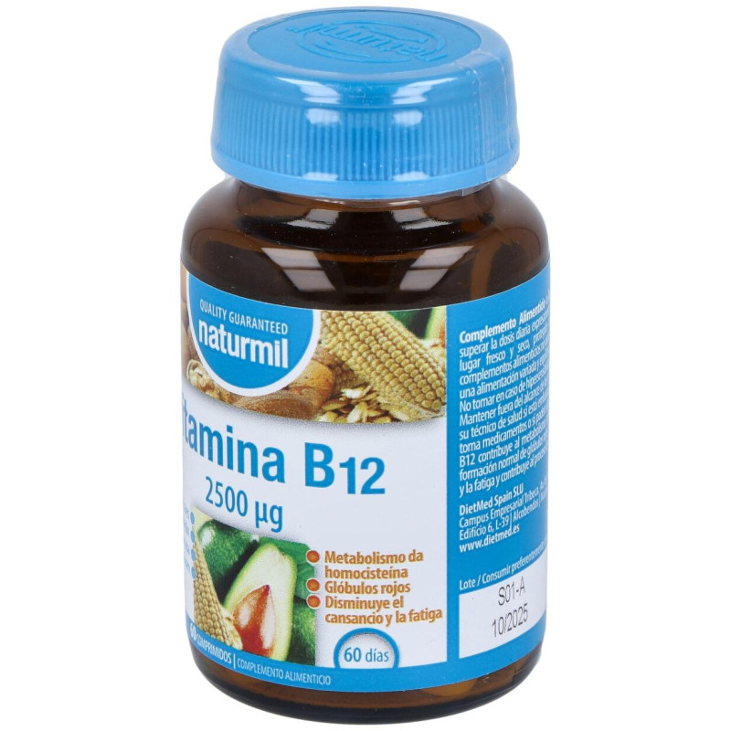 Naturmil Vitamina B12 2500ug 60 Comprimidos - Dietmed