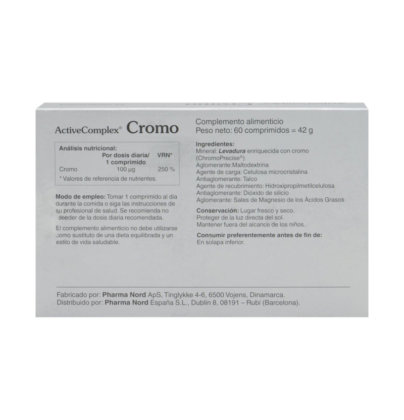 Activecomplex Cromo 100 mcg (60 Comprimidos) - Pharma Nord