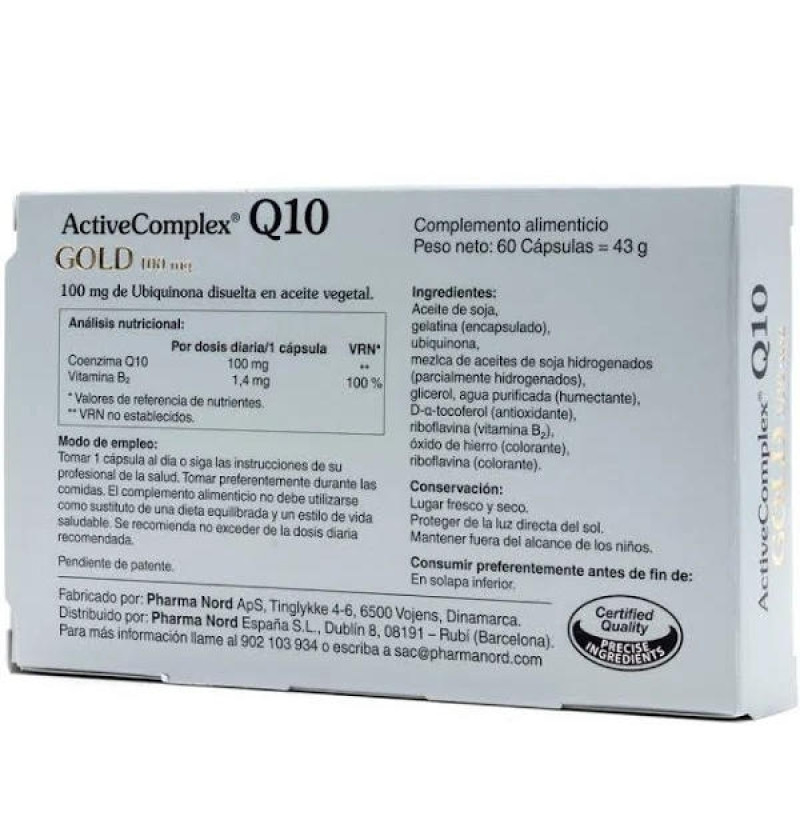 Activecomplex Q10 Gold (60 Cápsulas) - Pharma Nord