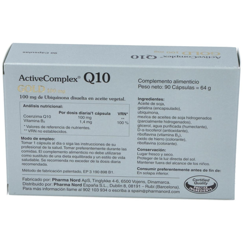 Activecomplex Q10 Gold 90 Caps Pharmanor - Pharma Nord