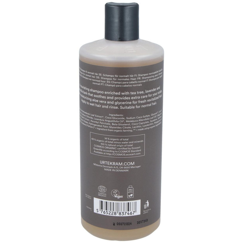 Champú Arbol del Te Antibacterial 500ml - Urtekram