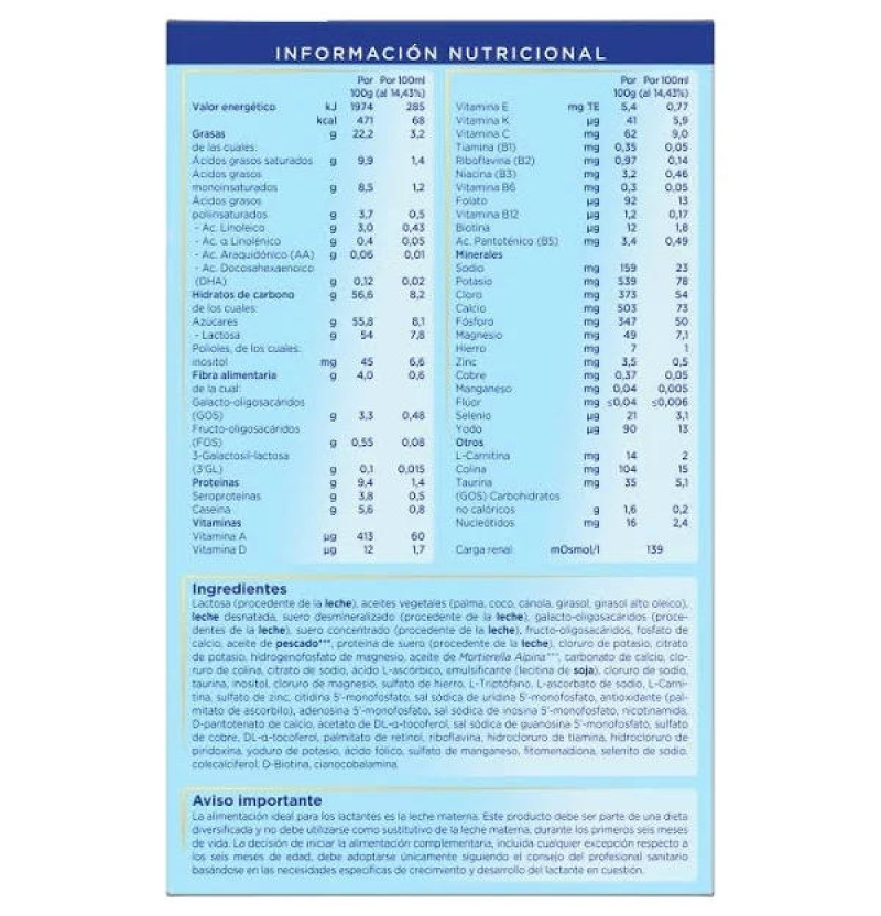 Almiron Advance + Pronutra 2 (1 Envase 1200 g) - Danonenutricia