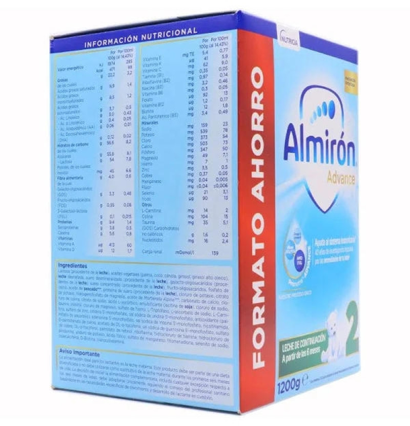 Almiron Advance + Pronutra 2 (1 Envase 1200 g) - Danonenutricia