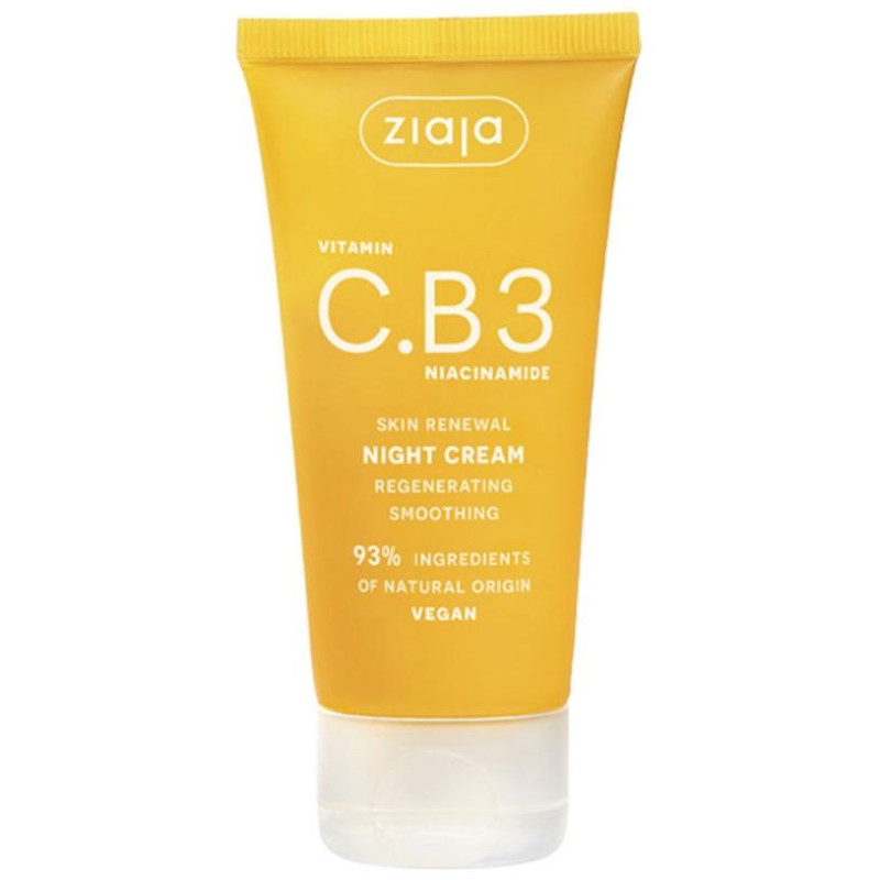 Vitamina C.b3 Niacinamida Crema Facial de Noche Regeneradora 50 ml - Ziaja