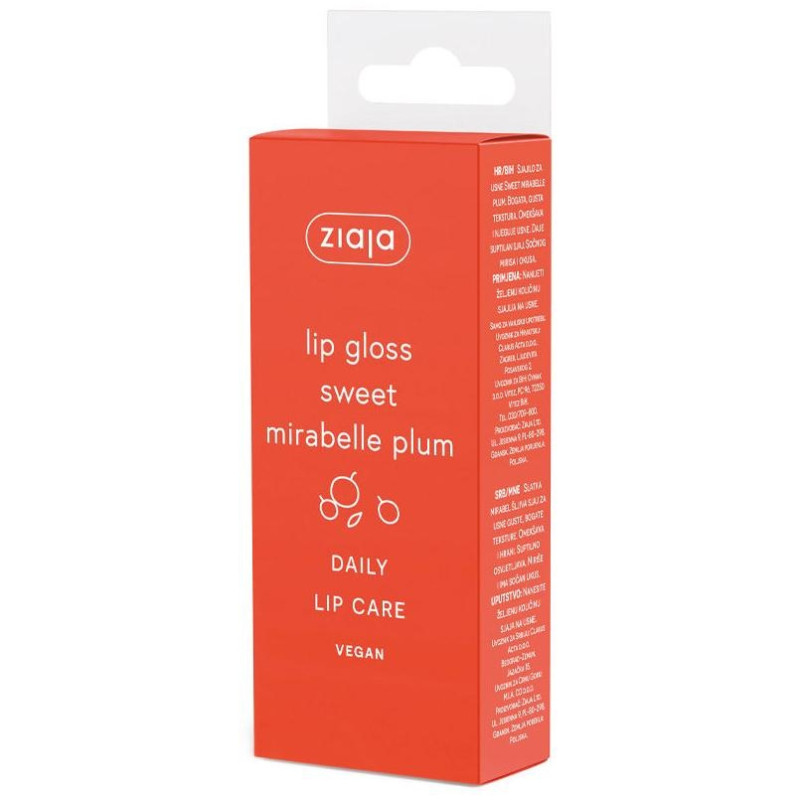 Bálsamo Labial con Brillo Sweet Mirabelle Plum 12 ml - Ziaja