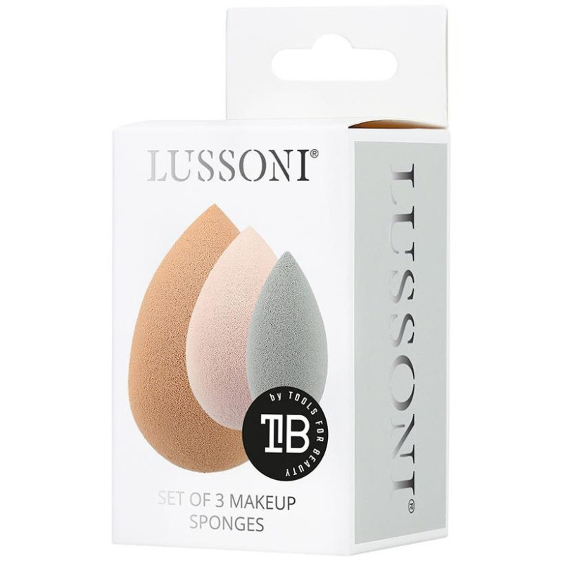 Lussoni Raindrop Makeup Sponge Set 3Uds