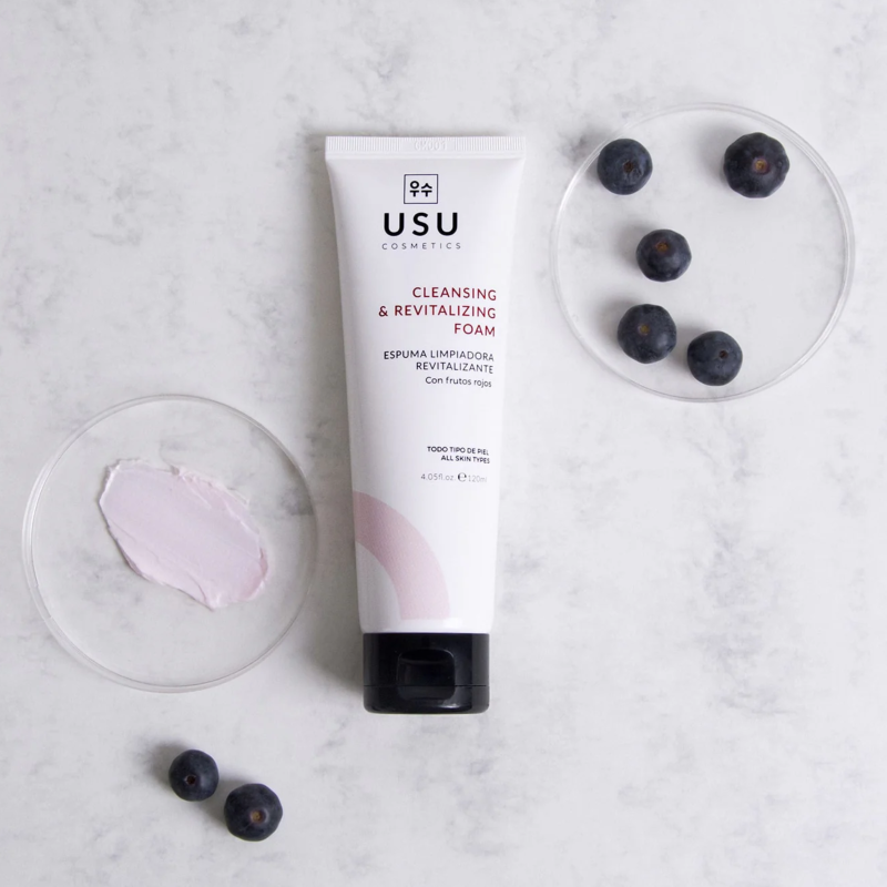 Espuma Limpiadora Revitalizante Frutos Rojos, 120 ml. - Usu Cosmetics 
