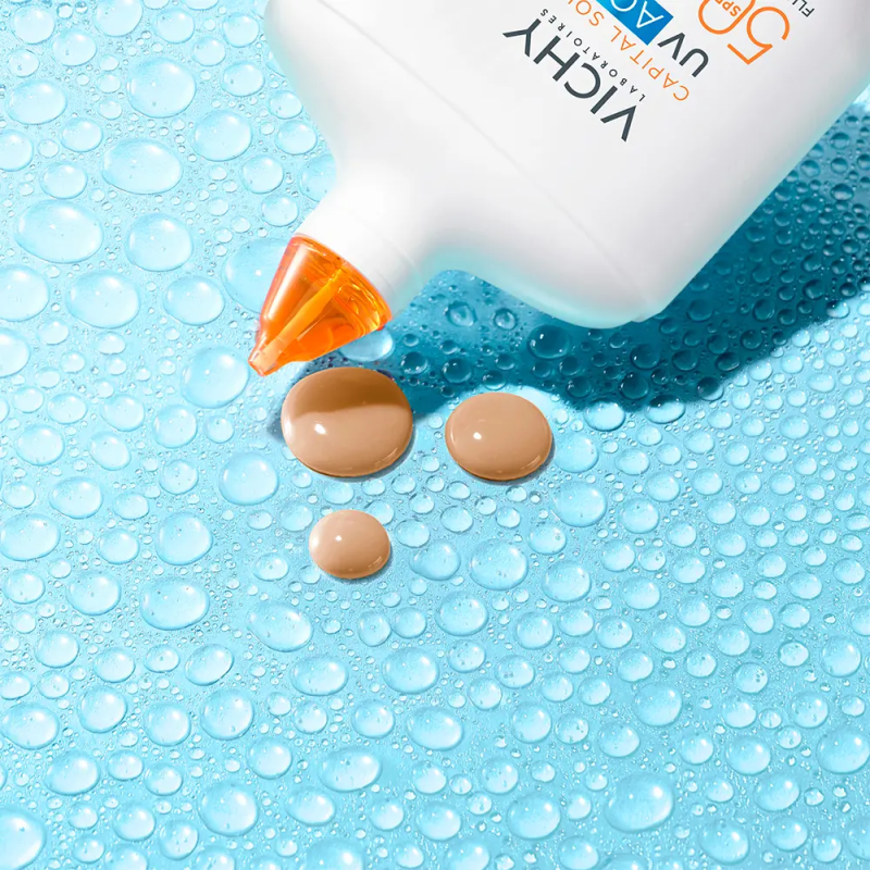 Capital Soleil UV AQUA Fluido Hidratante con Color Tono Medio, 50 ml. - Vichy