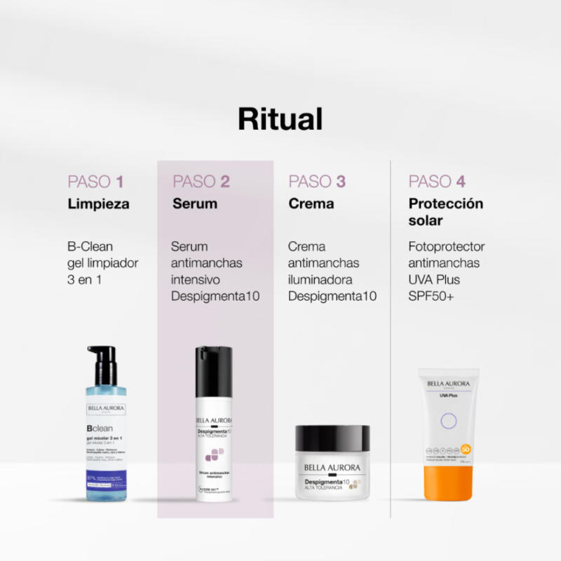Despigmenta10 Sérum Antimanchas Intensivo Manchas Solares y de la Edad, 30 ml. - Bella Aurora Labs