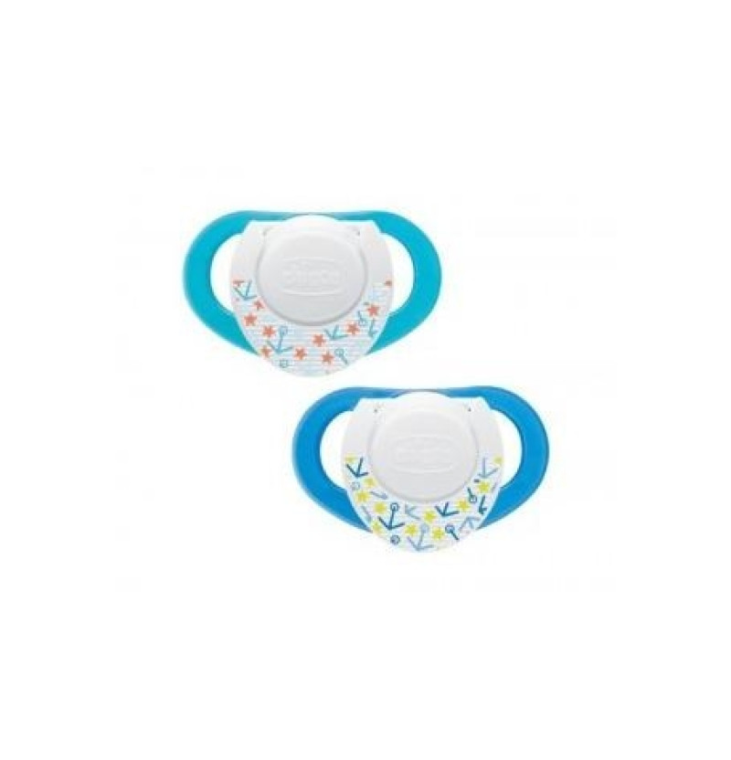 Chupete Caucho - Chicco Physio Compact Anatomico (12M Azul 2U)