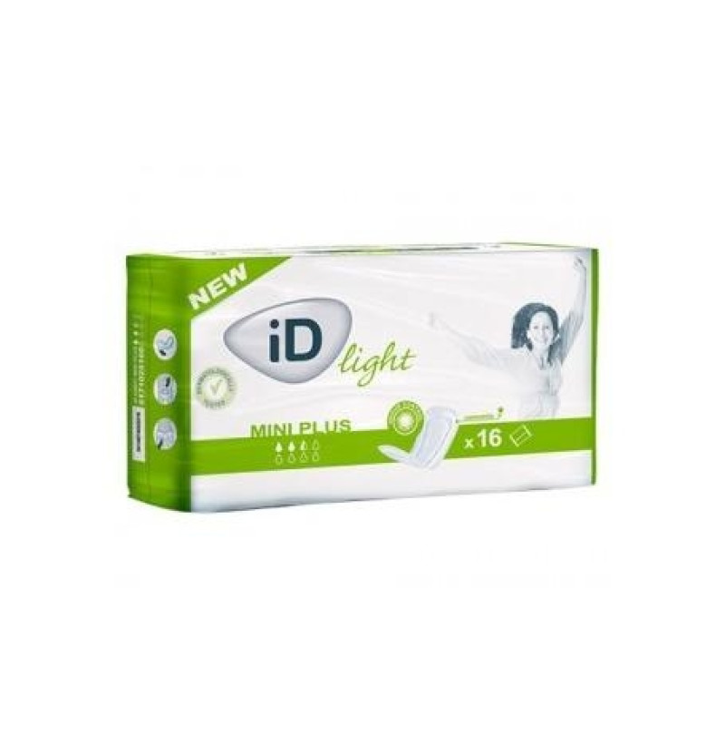 Compresa Incontinencia Orina Ligera - Id Light Fresh & Free Mini Plus (16 Unidades)