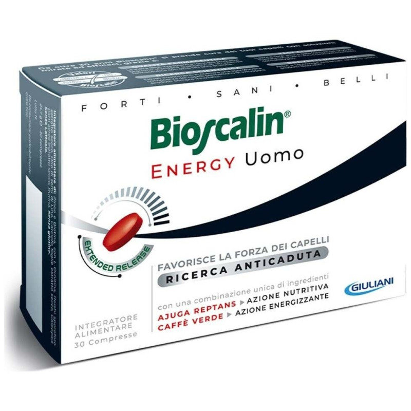 Bioscalin Enery Hombre Comprimidos Anticaída, 30 Comprimidos - Boiron