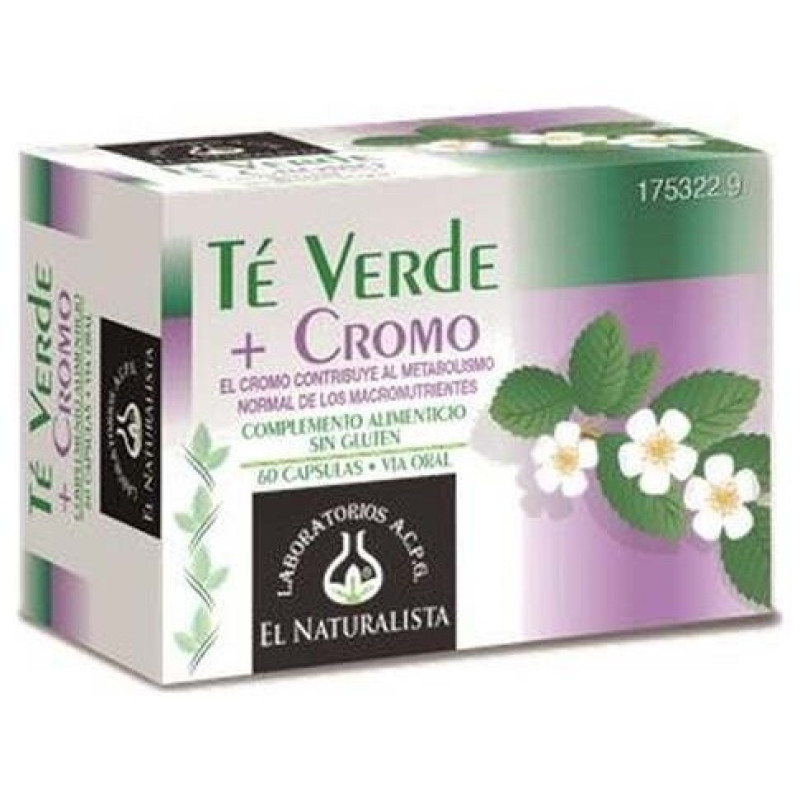 Naturalista Te Verde+cromo 60caps - El