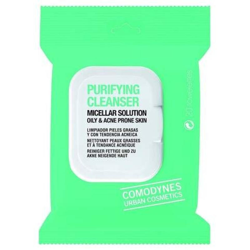 Make - Up Remover Solución Micelar Pieles Sensibles 20 Toallitas - Comodynes