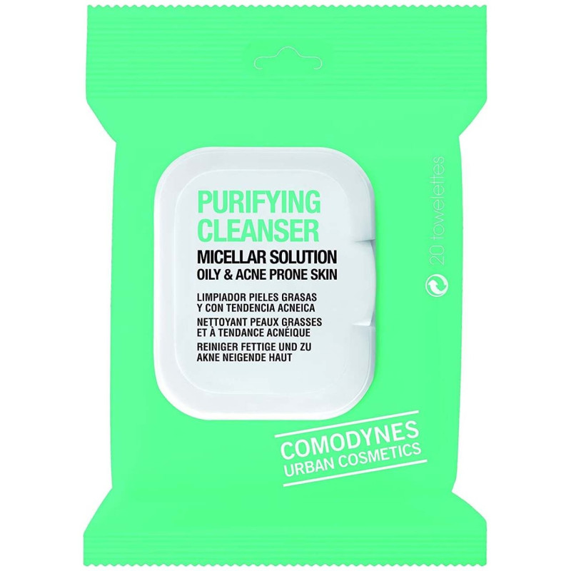 Make - Up Remover Solución Micelar Pieles Sensibles 20 Toallitas - Comodynes