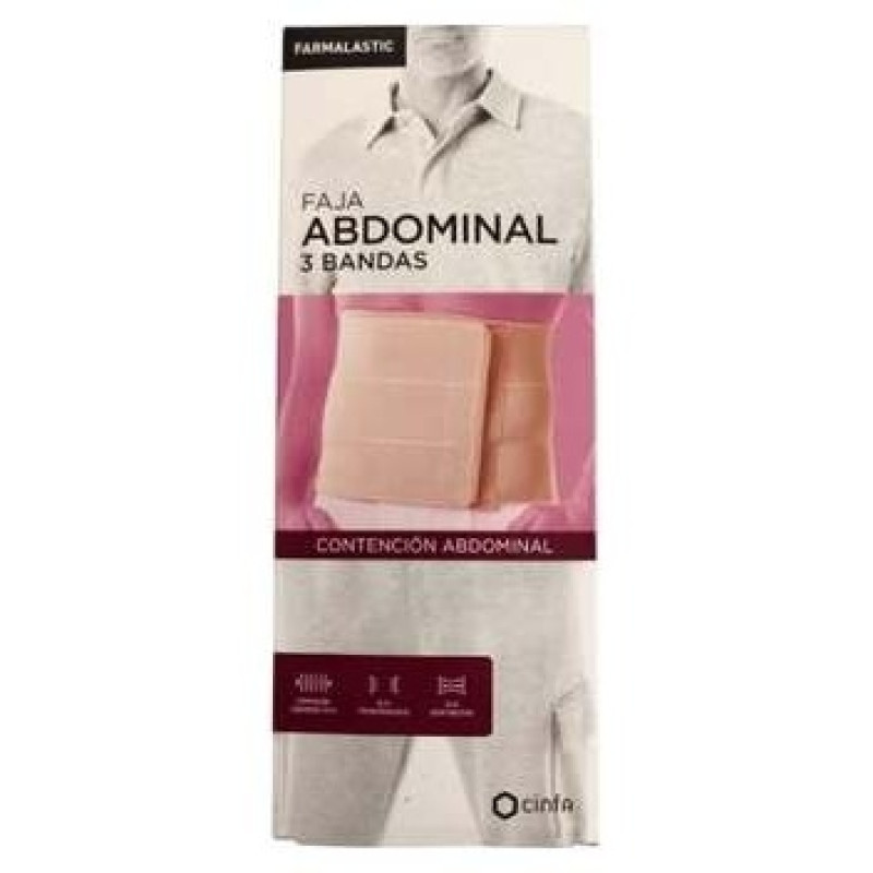 Faja Abdominal 3 Bandas Talla Pequeña 1ud - Farmalastic