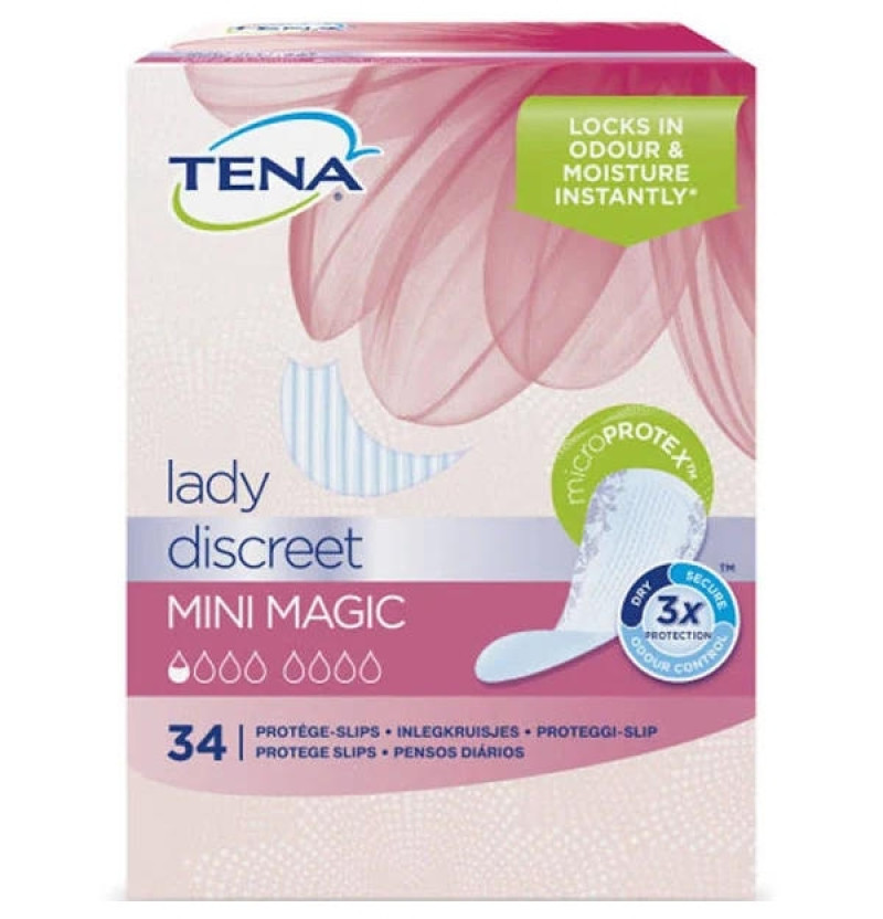 Absorbente Incontinencia Orina Ligera - Tena Discreet Mini Magic (34 Unidades) - Sca Hygiene Products