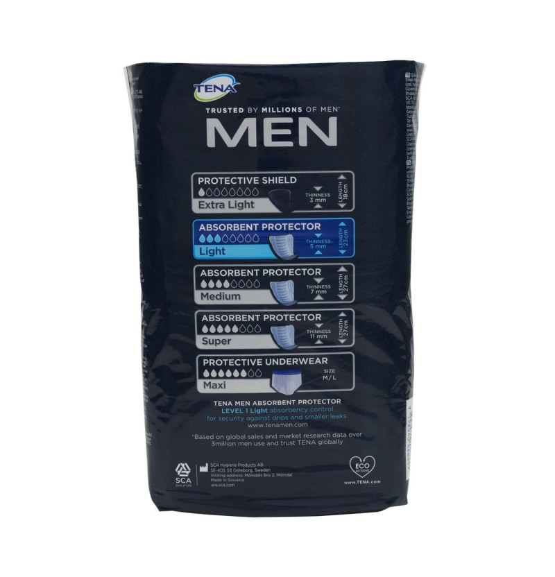 Absorb Inc Orina Ligera - Tena Men (level - 1 24 U) - Sca Hygiene Products