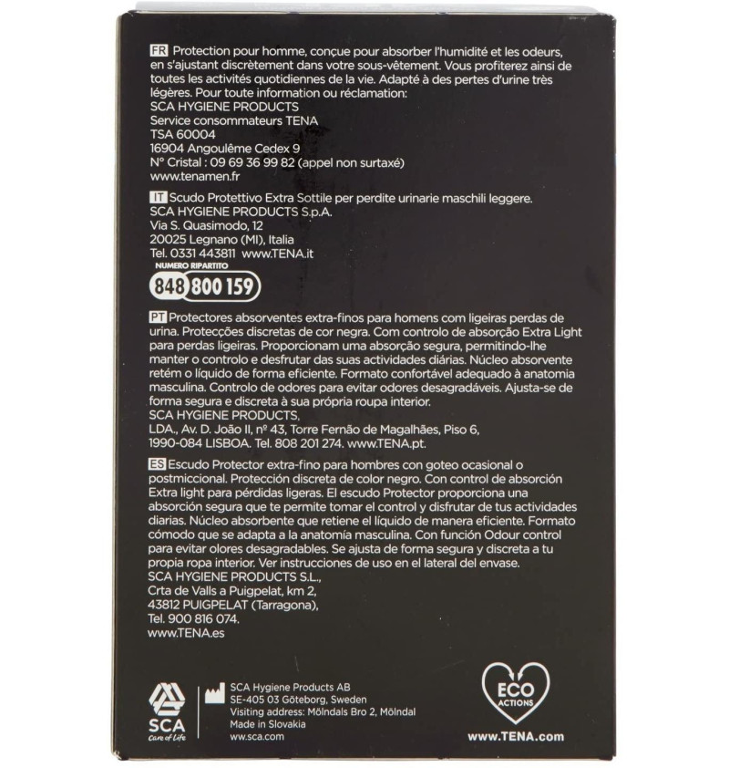 Absorbente Incontinencia Orina Ligera - Tena Men Level - 0 (14 Unidades) - Sca Hygiene Products