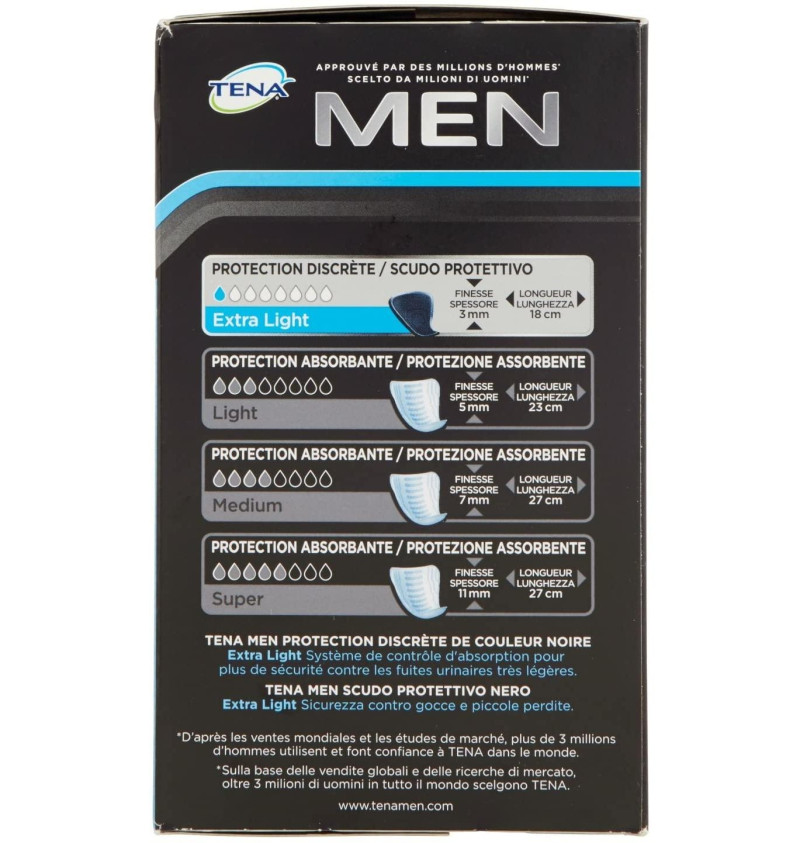 Absorbente Incontinencia Orina Ligera - Tena Men Level - 0 (14 Unidades) - Sca Hygiene Products
