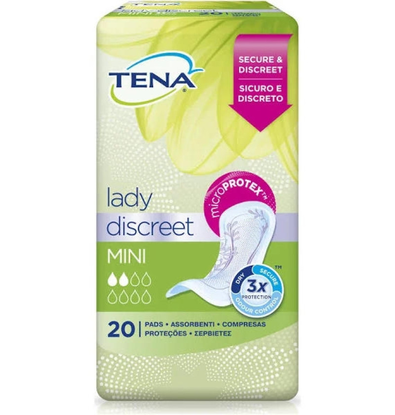 Absorbente Incontinencia Orina Ligera - Tena Discreet Mini (20 Unidades) - Sca Hygiene Products