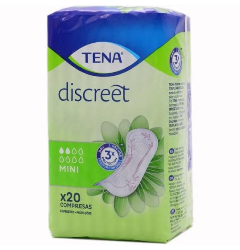 Absorbente Incontinencia Orina Ligera - Tena Discreet Mini (20 Unidades) - Sca Hygiene Products