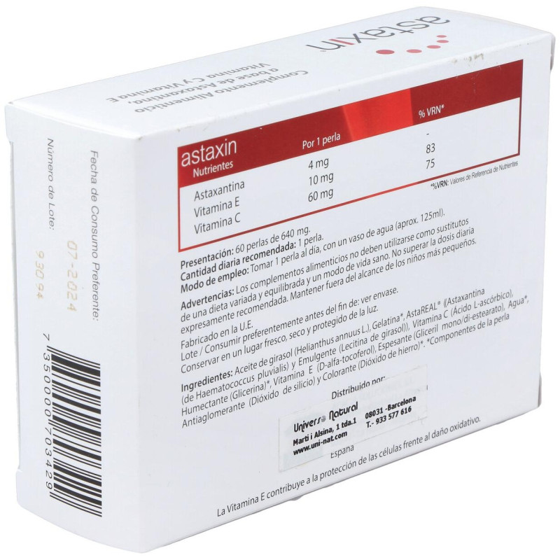 Astaxin 625mg 60 Perlas - Vbyotics