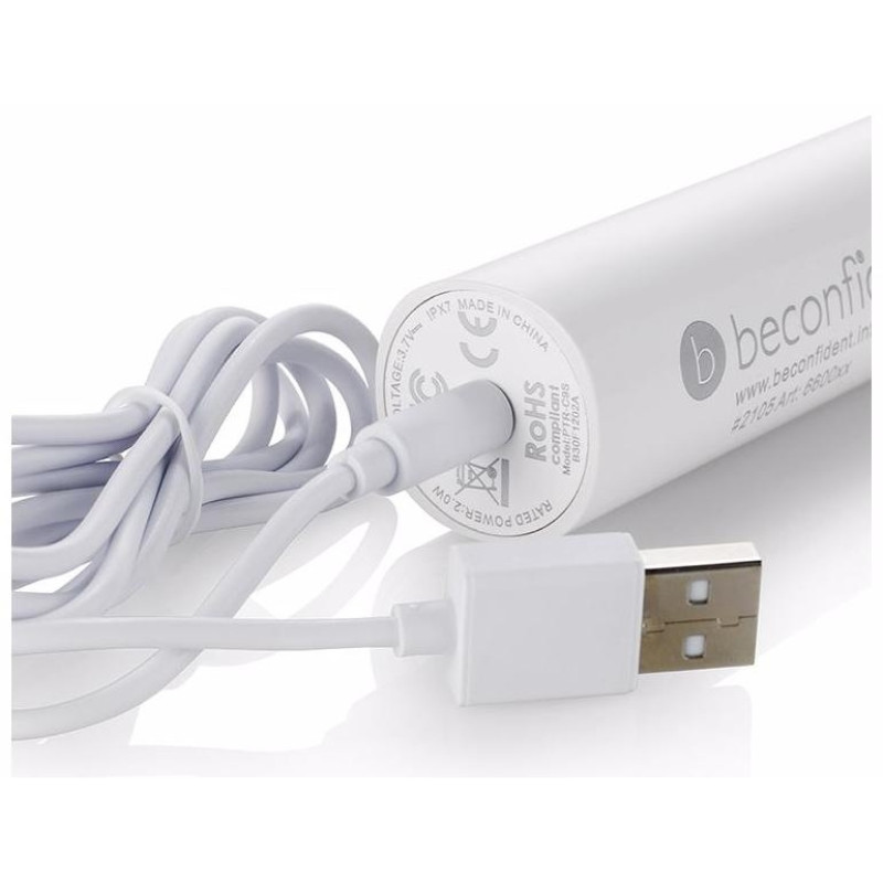 Sonic Silver Electric Whitening Toothbrush White/silver 1 u 2 - Beconfident