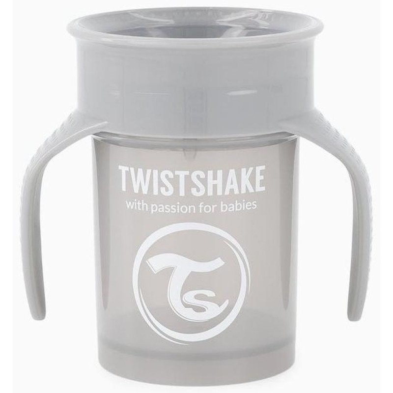 360 Cup 6+ Pastel Plava Gris 1ud - Twistshake
