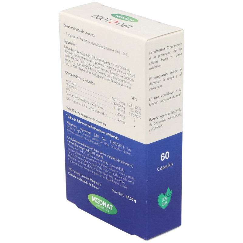Lipo C 1000 Vitamina C Liposomada 60cap - Mednat