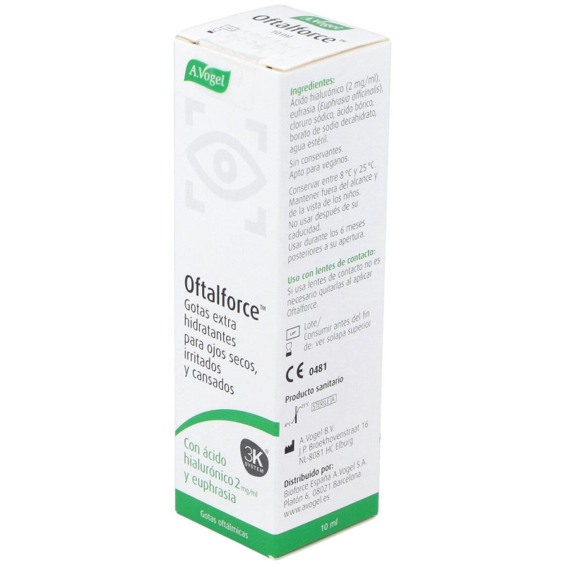 Oftalforce Gotas para Ojos Secos 10ml - A.vogel - Bioforce
