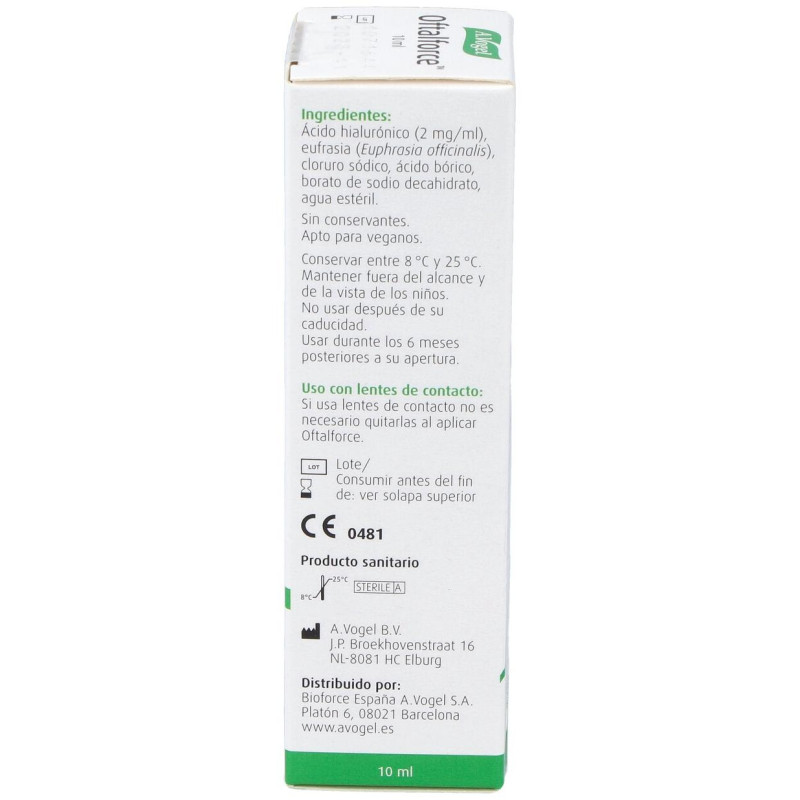Oftalforce Gotas para Ojos Secos 10ml - A.vogel - Bioforce