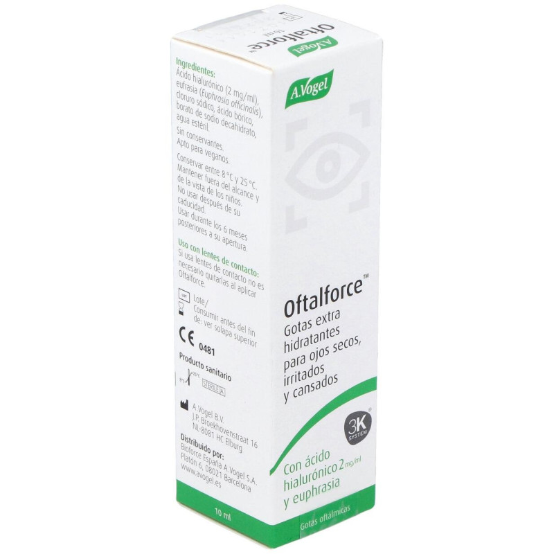 Oftalforce Gotas para Ojos Secos 10ml - A.vogel - Bioforce