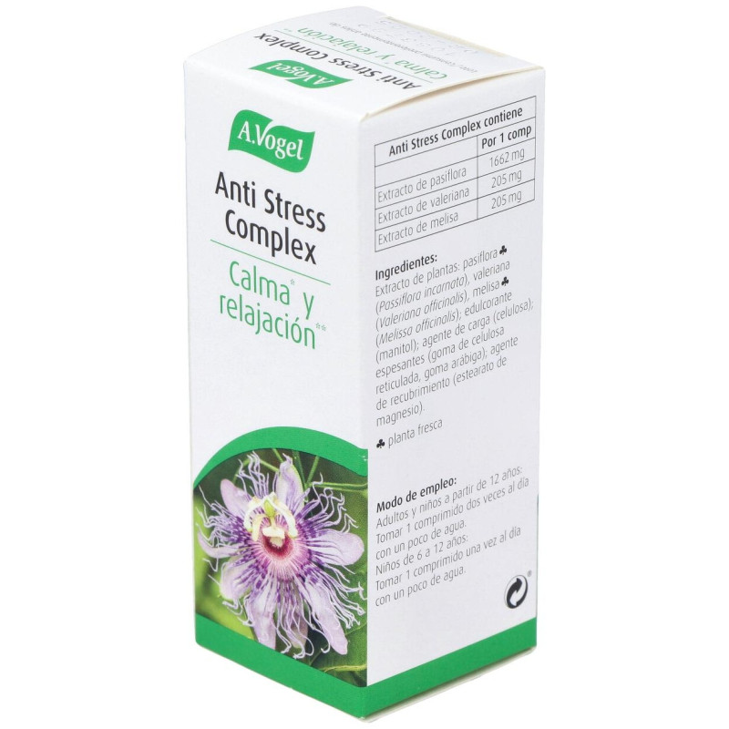 A. Vogel Anti - Stress Complex Suplemento para Relajar el Sistema Nervioso 30 Comprimidos - A.vogel - Bioforce