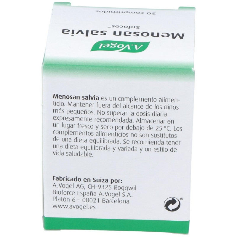 A. Vogel Menosan Salvia 30 Comprimidos - A.vogel - Bioforce