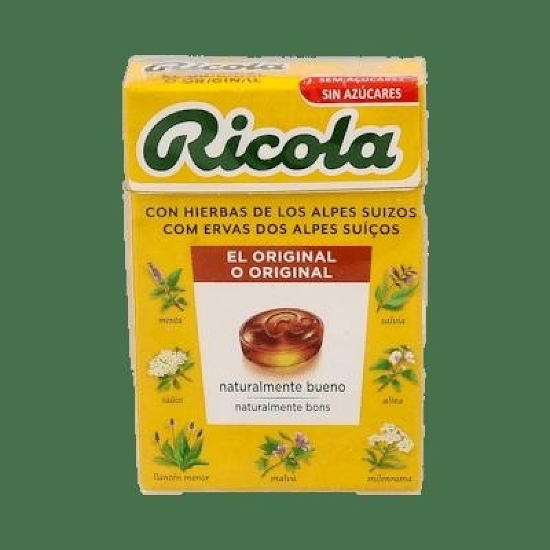 Caramelos Hierbas Suizas sin Azúcar, 50 g - Ricola