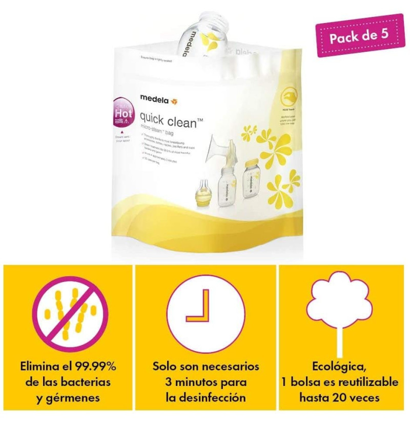 Bolsas para Microondas Reutilizables - Quick Clean (5 U)