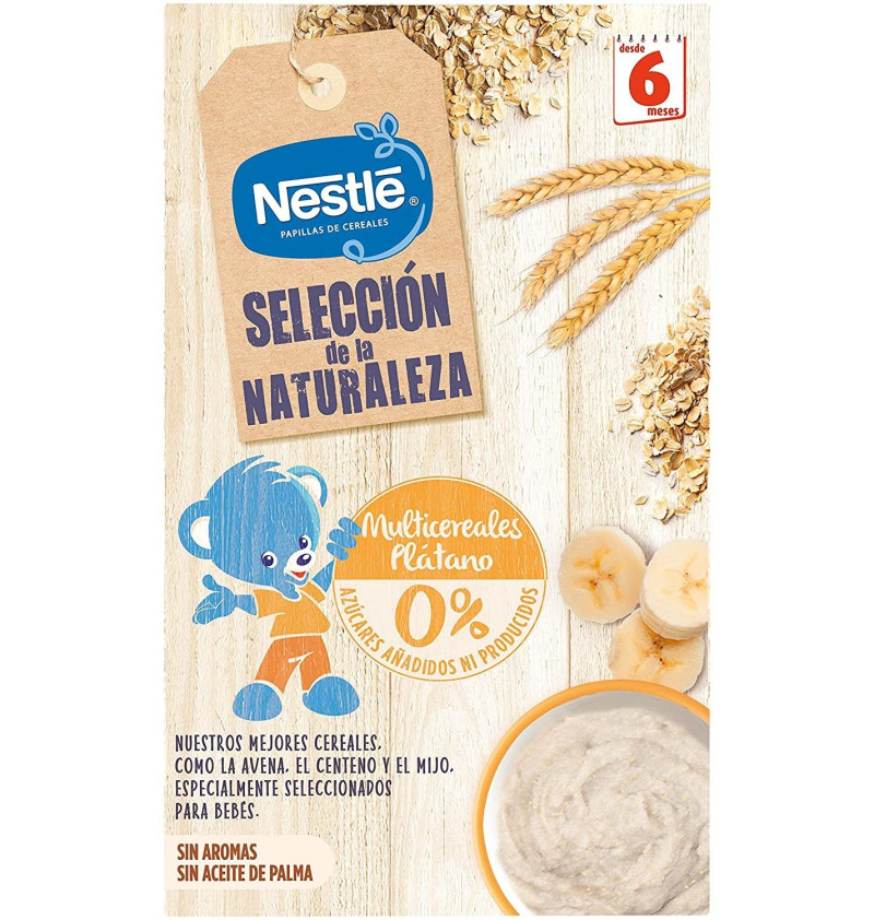 Nestle Cereales Seleccion Naturaleza Multicereales Platano (1 Envase 330 G)