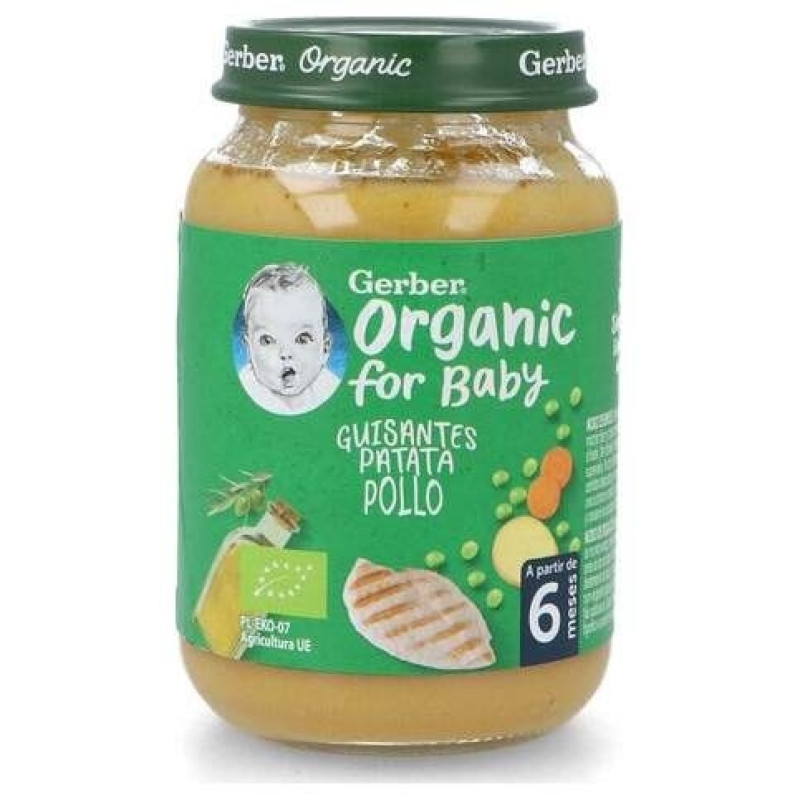 Organic Tarrito Patata, Guisante y Pollo, 190 Gr - Gerber