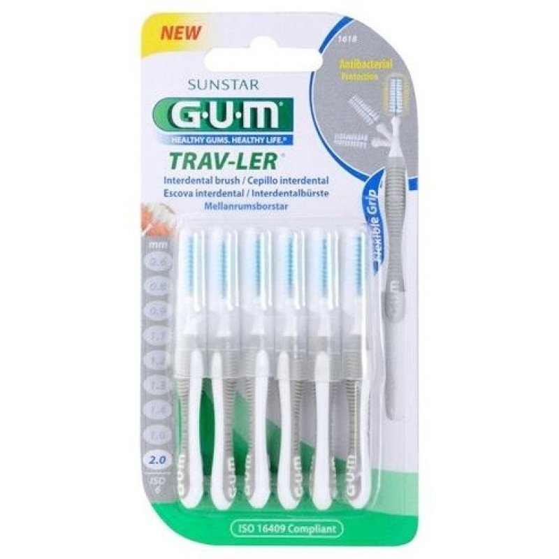Cepillo Interdental Trav - Ler 1618 2,0mm 6un Gris - Gum