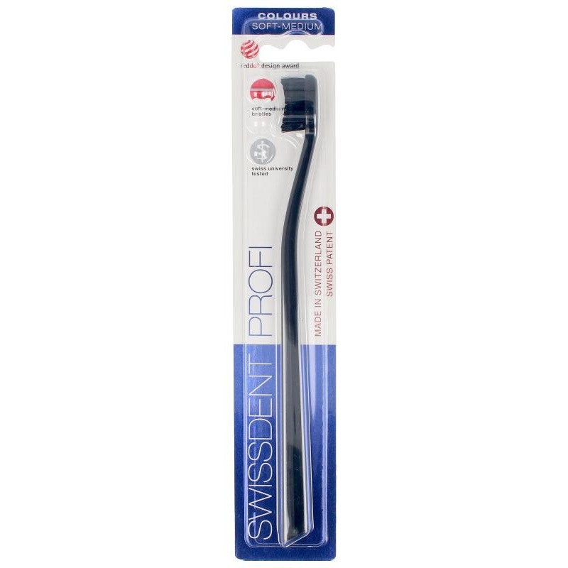 Swiss Dent Colours Cepillo de Dientes Clásico Black y Red 1ud - Swissdent