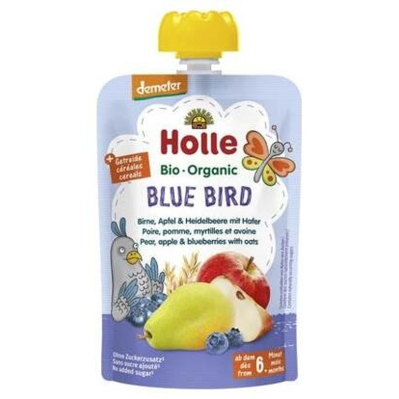 Smoothie Pera, Manzana, Arándano con Avena +6m 100ml - Holle
