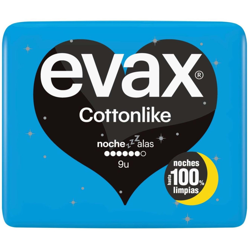 Cottonlike Compresas Alas Noche 9uds - Evax
