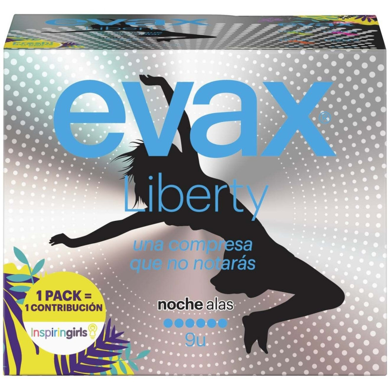 Liberty Noche Compresas con Alas 9u - Evax