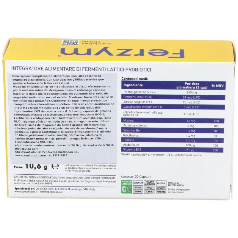 Ferzym Plus 30 Cápsulas