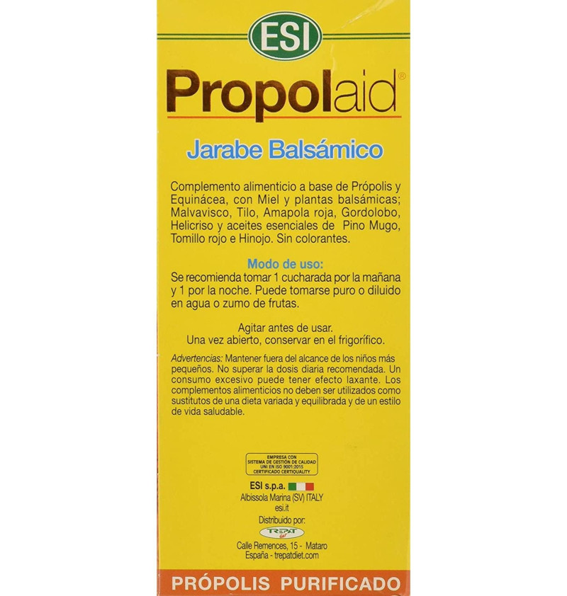 Propolaid Jarabe Balsamico (1 Envase 180 ml) - Esi
