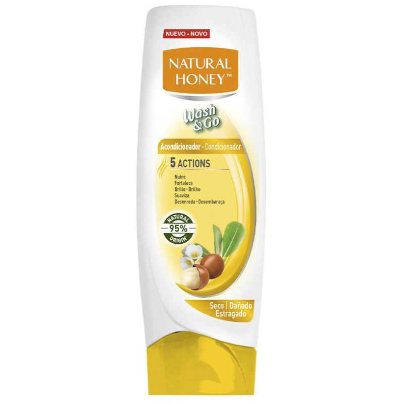 Wash y Go Acondicionador Cabello Seco 330ml - Natural Honey