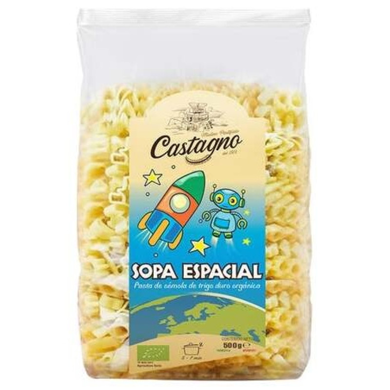 Mix Galactic Pasta Infantil con Figuras Eco 500g - Castagno